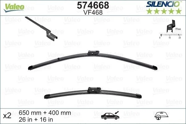 Компл. Склоочисників Valeo 574668 (фото 1)