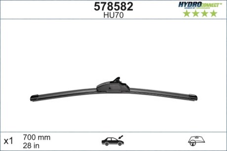 Щітка склоочисника БЕСКАРКАСНЫЙ HYDROCONNECT UPGRADE / 700 MM / HU70 -ua Valeo 578582