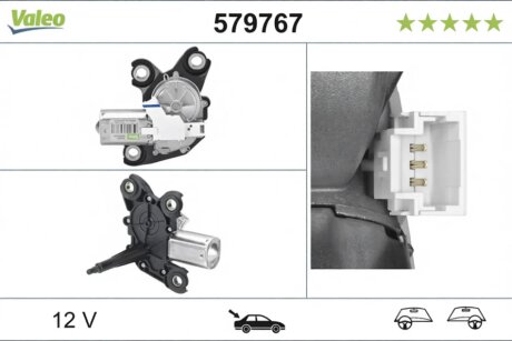 Двигун склоочисника REAR / CITROEN BERLINGO 1.6 DIESEL 3/2012->/ -ua Valeo 579767