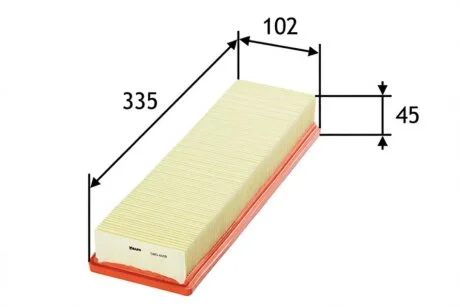 Фільтр повітряний PEUGEOT PARTNER 1.1 PETROL/FUEL 1/1999->11/2002 -ua Valeo 585078