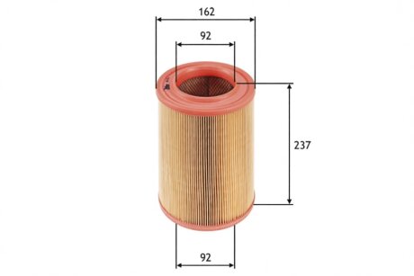 Фільтр повітряний VOLKSWAGEN TRANSPORTER 2.4 DIESEL 11/1992->7/1994 -ua Valeo 585645