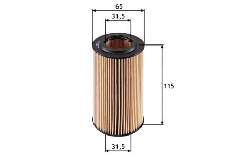 Фільтр масляний MERCEDES CLASSE V 2.2 DIESEL 1/1999->12/2002 Valeo 586501