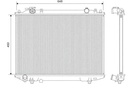 Радіатор охолоджування FORD RANGER 2,5 D 96- -ua Valeo 701615