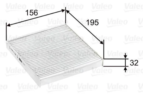 Фільтр салону DAIHATSU CUORE VI, SIRION, TERIOS, TREVIS SUBARU JUSTY IV 1.0/1.3/1.5 04.98- Valeo 715637
