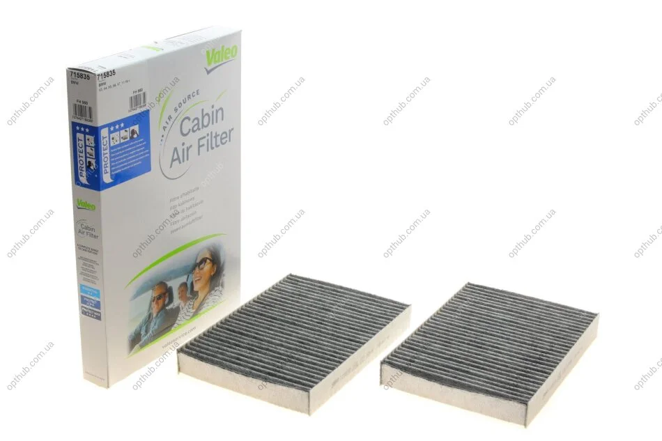 Фільтр салону CABIN AIR FILTER PC / CARBON -ua Valeo 715835 (фото 1)