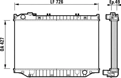 Радіатор охолоджування TOYOTA: LAND CRUISER (BJ80) 4.2D, 4.2TD -ua Valeo 732415