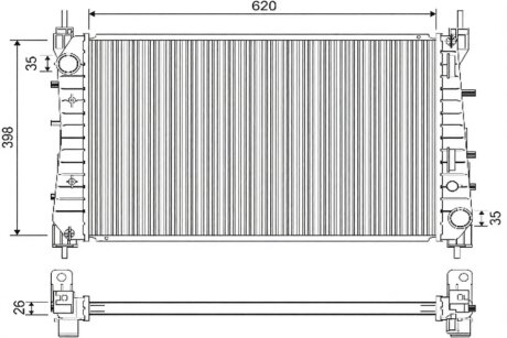 Радіатор охолоджування Valeo 733203