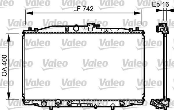 Радіатор двигуна HONDA ACCORD VII 2.4 02.03-05.08 Valeo 735049 (фото 1)