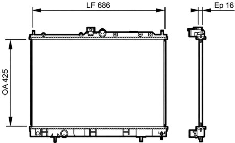 Радіатор охолоджування Valeo 735201