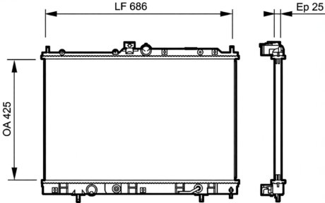 Радіатор охолоджування Valeo 735202