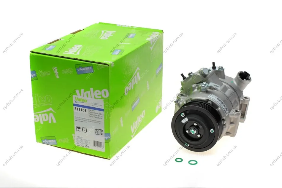 Компрессор кондиционера Toyota Auris/Corolla/Yaris 1.0-1.4 VVT-i 05- VALEO (opt-om) Valeo 811106 (фото 1)