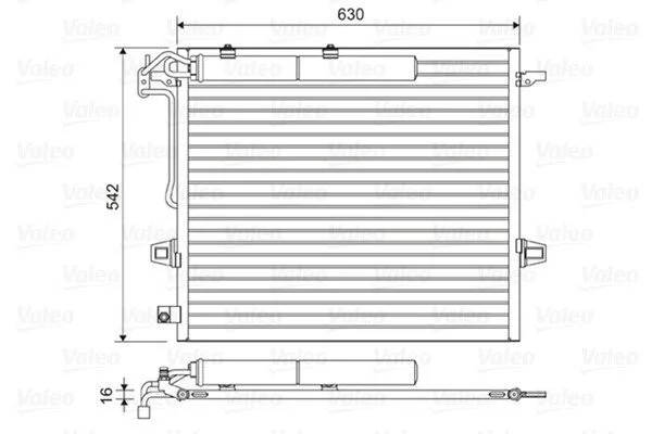 Радіатор кондиціонера MB G-class (W461) 3.0D 10-/M-class (W164) 05-11/GL-class (X164) 3.0-5.5 (opt-om) Valeo 814025 (фото 1)
