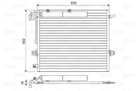 Радіатор кондиціонера MB G-class (W461) 3.0D 10-/M-class (W164) 05-11/GL-class (X164) 3.0-5.5 (opt-om) Valeo 814025