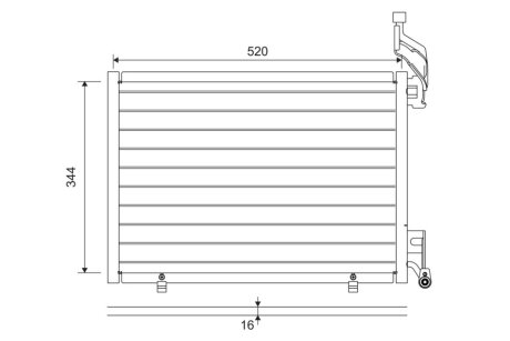 Конденсер кондиціонера FORD B-MAX (10/2012>), FIESTA VI/VAN (2/2010>), T3JB(C16DS0X) -ua Valeo 814075