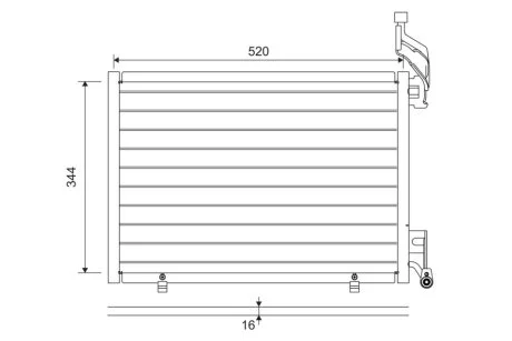 Конденсер кондиціонера FORD B-MAX (10/2012>), FIESTA VI/VAN (2/2010>), T3JB(C16DS0X) -ua Valeo 814075