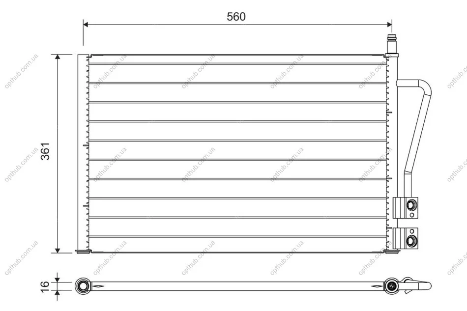 Конденсатор кондиціонера FORD FIESTA (вир-во VALEO) Valeo 814083 (фото 1)