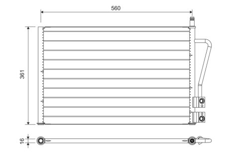 Конденсатор кондиціонера FORD FIESTA Valeo 814083