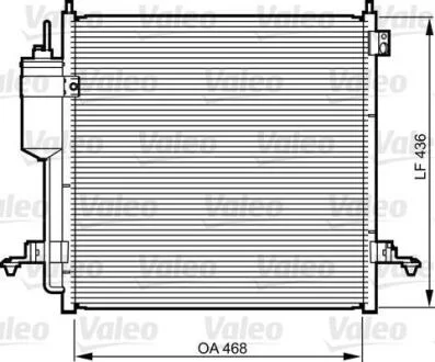 Конденсатор кондиціонера MITSUBISHI L200 (вир-во VALEO) Valeo 814214