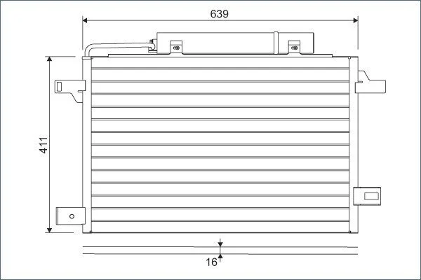 Радіатор кондиціонера MB A-class (W169)/B-class (W245) 1.5-2.0LPG 04-12 (з осушувачем) VALEO (opt-om) Valeo 814249 (фото 1)