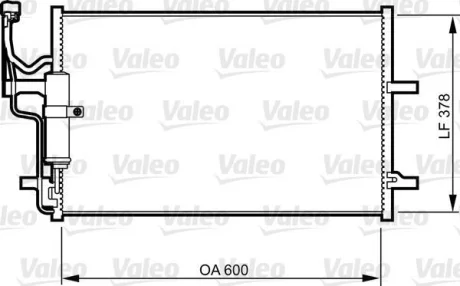 Радіатор кондиціонера (з осушувачем) MAZDA 3, 5 1.3-2.3 10.03-05.10 Valeo 814265