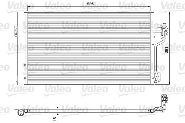 Радиатор кондиционера MB Vito (W639) 2.2CDI 03-08 VALEO (opt-om) Valeo 814391 (фото 1)