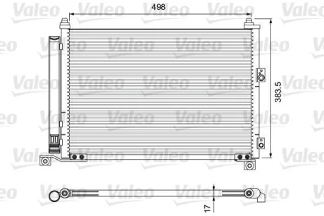 Радіатор кондиціонера (з осушувачем) FORD RANGER MAZDA B-SERIE, BT-50 2.2-3.0D 06.99- Valeo 814403