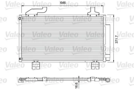 VALEO Радіатор кондиціонера Valeo 814417