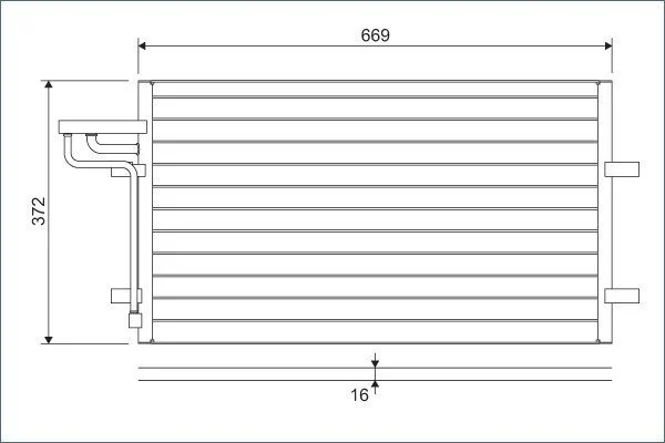 Радіатор кондиціонера Ford Focus 03-12 VALEO UA63 Valeo 818046 (фото 1)