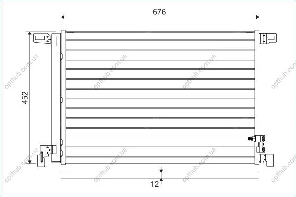 Конденсатор кондиціонера VALEO Valeo 822609 (фото 1)