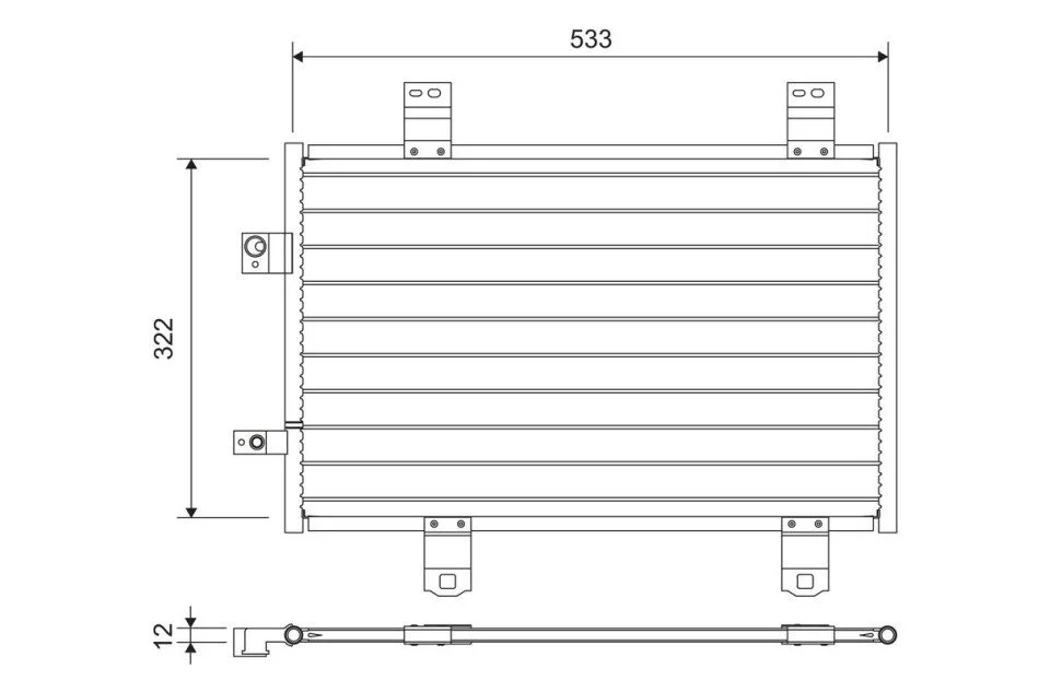 Конденсатор кондиціонера Valeo 822743 (фото 1)
