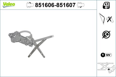 Склопідйомник Valeo 851606