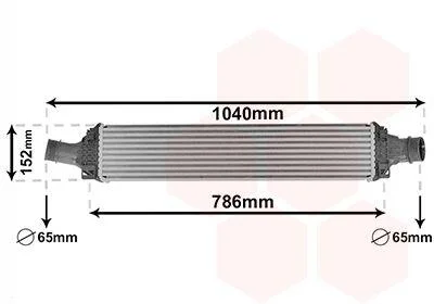 Інтеркулер AUDI A4 3.0D 15- (вир-во) Van Wezel 03014708 (фото 1)