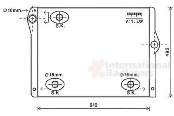 Радіатор охолодження BMW 5 (F10)/7 (F01-F04) 09-17 (вир-во) Van Wezel 06002430 (фото 1)