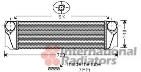 Інтеркулер BMW 5 (F10)/7 (F01/F02/F03/F04) 2.0/3.0D 08- Van Wezel 06004376