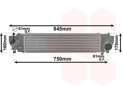 Інтеркулер BMW X1 F48 09/15 > 22 (вир-во) Van Wezel 06014702