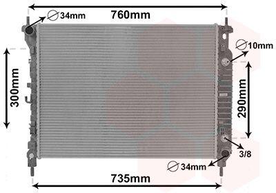 Радіатор охолодження CHEVROLET CAPTIVA 4/11 > 14 (вироб-во) Van Wezel 08002067