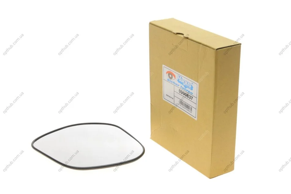 Стекло зеркала (с подигривом) Citroen C-Crosser/Peugeot 4007 2.0/2.2 HDi/2.4 16V 07- (L) (opt-om) Van Wezel 0990837 (фото 1)