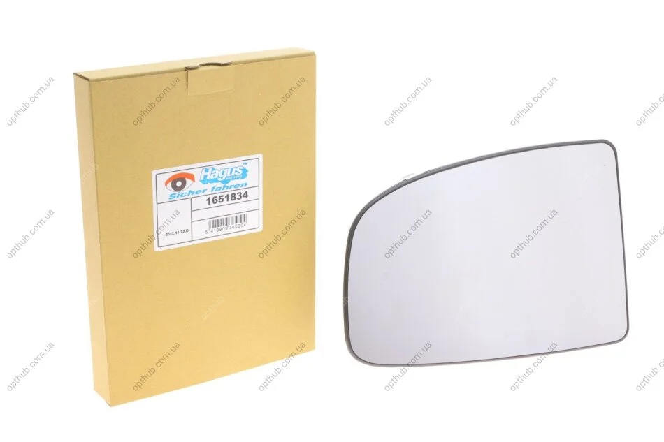 Скло дзеркала Citroen Jumper/Fiat Ducato/Peugeot Boxer 06- (R) (верхн.) VAN WEZEL (opt-om) Van Wezel 1651834 (фото 1)