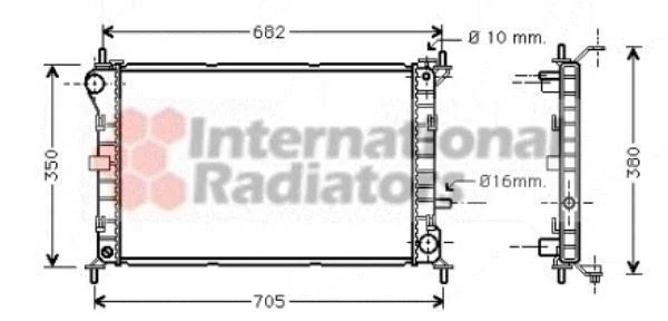 Радіатор охолодження FORD FOCUS 10/98 > 11/04 (вир-во) Van Wezel 18002265 (фото 1)
