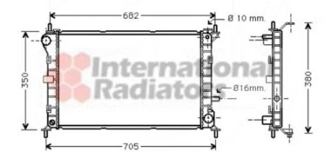 Радіатор охолодження FORD FOCUS 10/98 > 11/04 (вир-во) Van Wezel 18002265