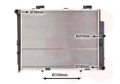 Радіатор охолодження MERCEDES E II (210) (вир-во) Van Wezel 30002287