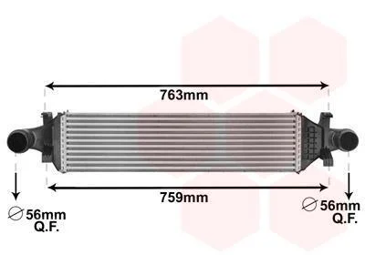 Интеркулер MERCEDES-BENZ A-Series 1.5D 12- (произ-во) Van Wezel 30004659 (фото 1)