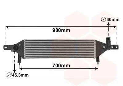 Інтеркулер NISSAN QASHQAI 2/10>14 J10 (вир-во) Van Wezel 33004409