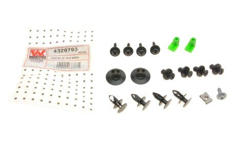 Ремкомплект бампера (заднього) Renault Scenic II 03-09 (opt-om) Van Wezel 4328793