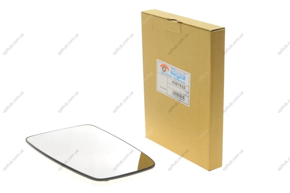 Скло дзеркала Renault Master II/Opel Movano A/Nissan Interstar 00- (R) (верхн.) VAN WEZEL (opt-om) Van Wezel 4387832 (фото 1)