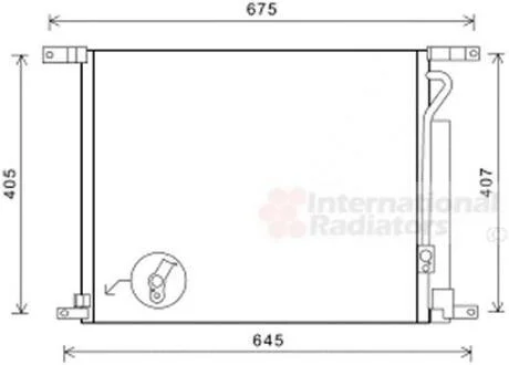 Радіатор кондиціонера CHEVROLET AVEO (T250, T255) (05-) 1.4 (вир-во) Van Wezel 81005139