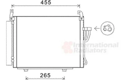 Конденсор кондиціонера HYUNDAI i10 08>13 (вир-во) Van Wezel 82005245