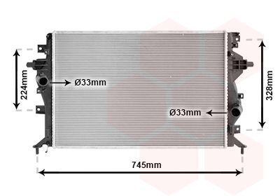 Радіатор охолодження HYUNDAI IONIQ / KIA NIRO Van Wezel 82012720