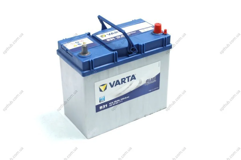 Акумулятор 45Ah-12v BD(B31) (238х129х227),R,EN330 Азія тонкі клеми VARTA 545 155 033 (фото 1)