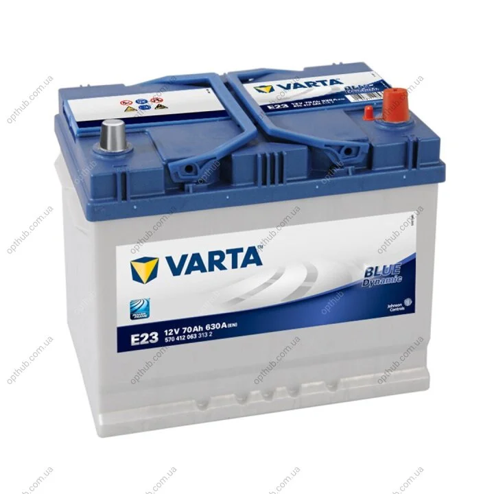 Аккумулятор 70Ah-12v BD(E23) (261х175х220),R,EN630 Азия VARTA 570 412 063 (фото 1)